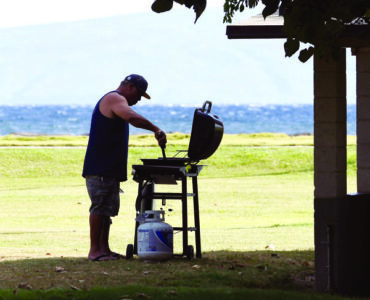 Firing up the grill
